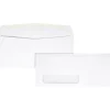 Quality Park® #10 Single Window Envelopes, Bottom Left Window, Gummed Seal, White, Box Of 500
