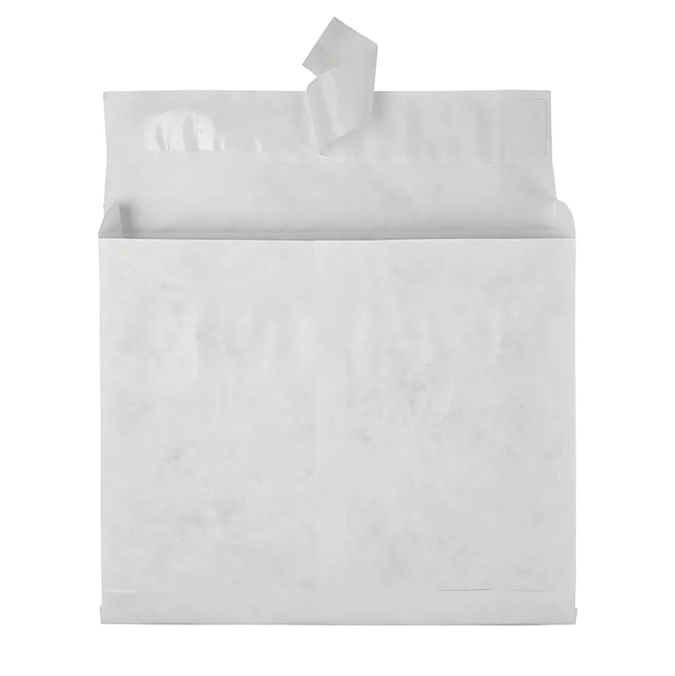 Quality Park® Survivor® Tyvek® Expansion Envelopes, Open Side, 10" x 13" x 2", Self-Adhesive, White, Box Of 100