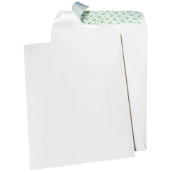 Quality Park® Tech-No-Tear Catalog Envelopes, 9" x 12", Self-Adhesive, White, Box Of 100