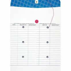 Quality ParkĀ® Treated Interdepartment String & Button Closure Envelopes, 10" x 13", White, Box Of 100