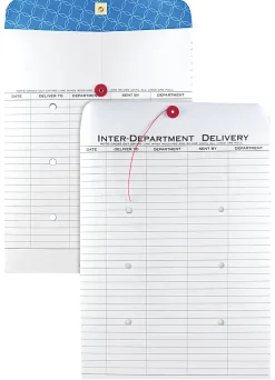Quality Park® Treated Interdepartment String & Button Closure Envelopes, 10