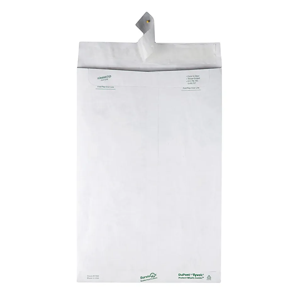 Quality Park® Tyvek® Envelopes, 10" x 15", White, Box Of 100