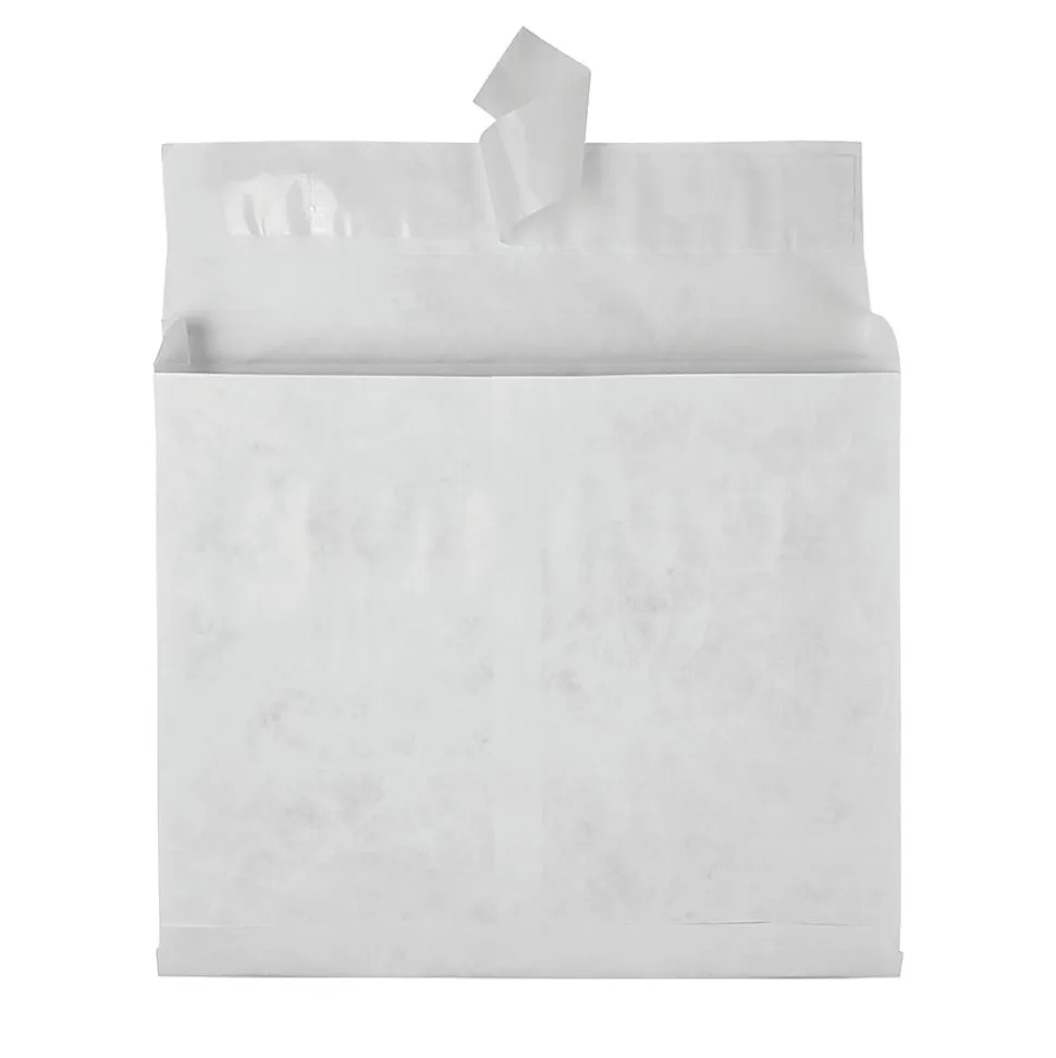 Quality Park® Tyvek® Expansion Envelopes, 10" x 13" x 2", 18 Lb, White, Carton Of 100