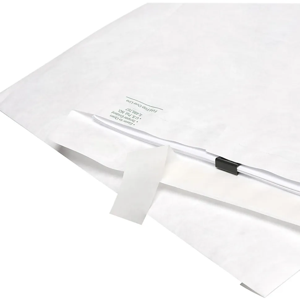 Quality Park® Tyvek® 12" x 15 1/2" Envelopes, Self-Adhesive, White, Box Of 100