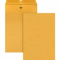 Quality Park 10 x 15 Clasp Envelopes with Deeply Gummed Flaps - Clasp - #98 - 10" Width x 15" Length - 28 lb - Gummed - Kraft - Kraft - 100 / Box