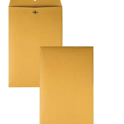 Quality Park 10 x 15 Clasp Envelopes with Deeply Gummed Flaps - Clasp - #98 - 10