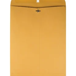 Quality Park® 12" x 15 1/2" Envelopes, Claps Closure, Brown, Box Of 100