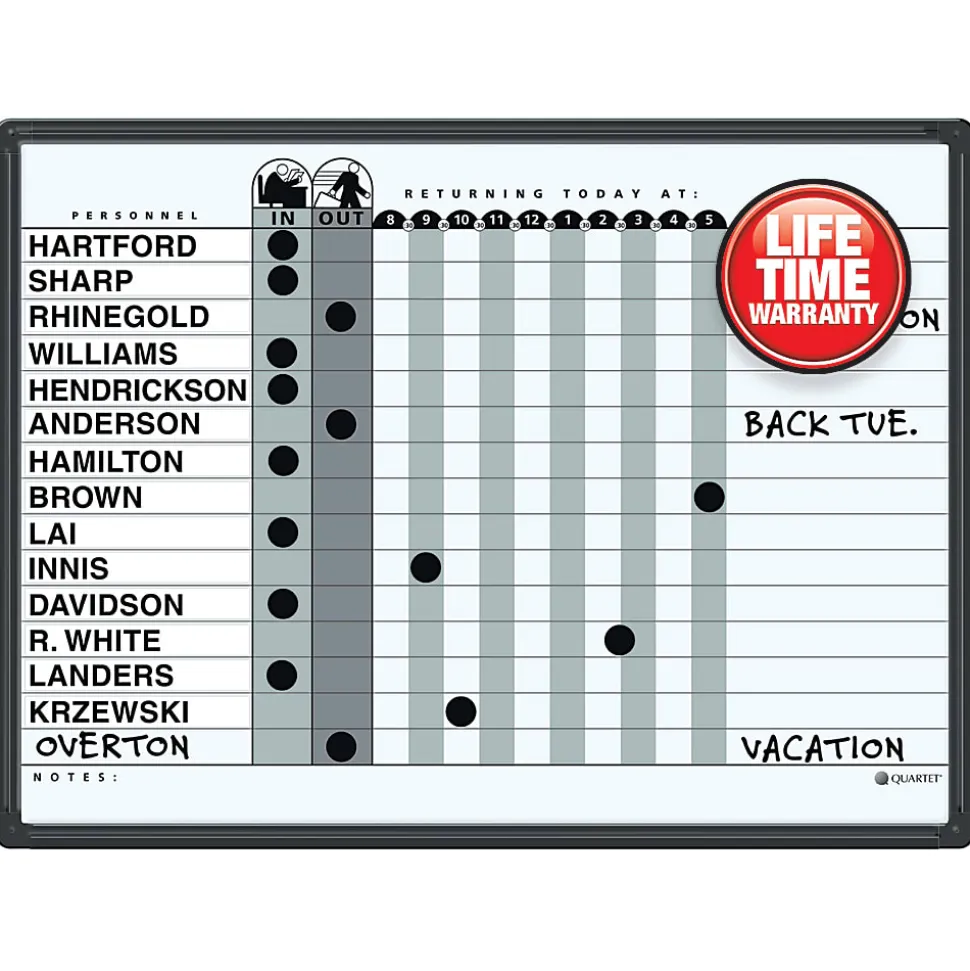 Quartet® Classic DuraMax® Magnetic Dry-Erase In/Out Board, 24" x 18", Aluminum Frame With Black Finish
