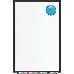 Quartet® Classic Magnetic Dry-Erase Whiteboard, 24" x 36", Aluminum Frame With Black Finish