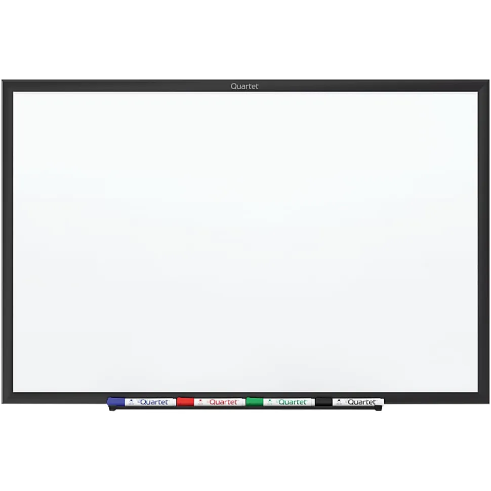 Quartet® Classic Magnetic Dry-Erase Whiteboard, 24" x 36", Aluminum Frame With Black Finish