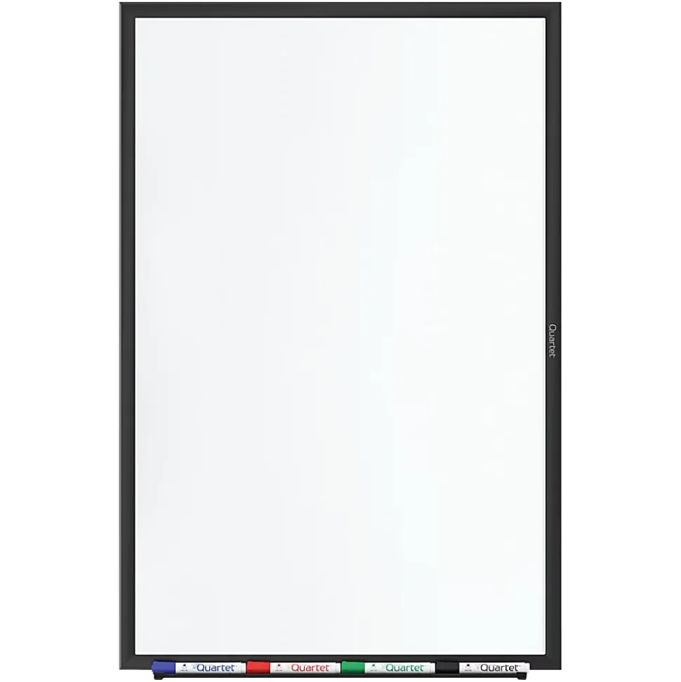 Quartet® Classic Magnetic Dry-Erase Whiteboard, 24" x 36", Aluminum Frame With Black Finish
