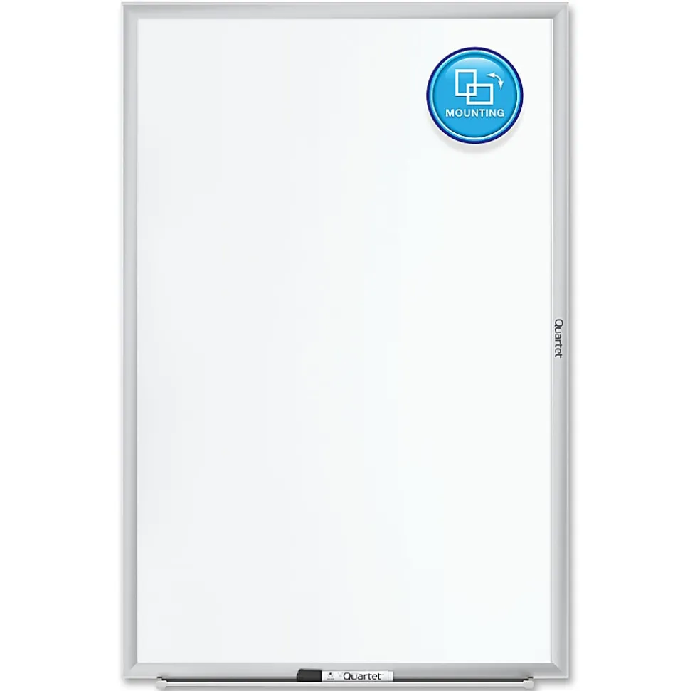 Quartet® Classic Magnetic Dry-Erase Whiteboard, 36" x 48", Aluminum Frame With Silver Finish