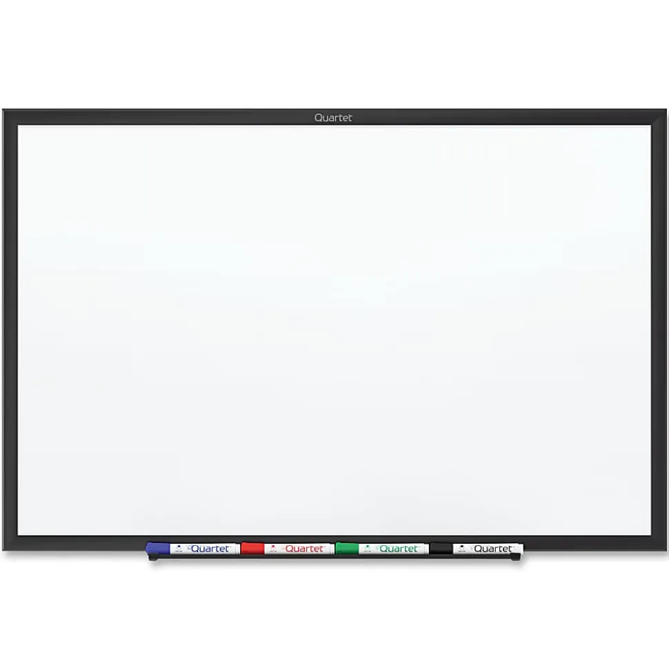 Quartet® Classic Magnetic Dry-Erase Whiteboard, 60" x 36", Aluminum Frame With Black Finish