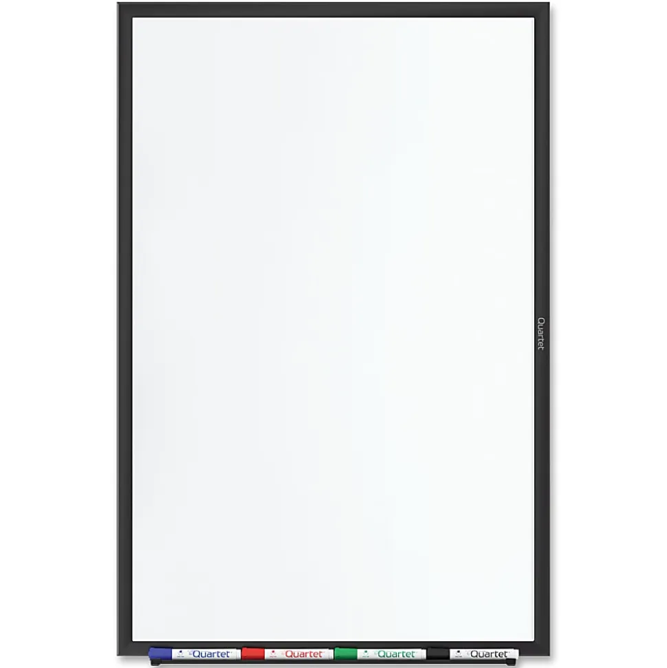 Quartet® Classic Magnetic Dry-Erase Whiteboard, 60" x 36", Aluminum Frame With Black Finish