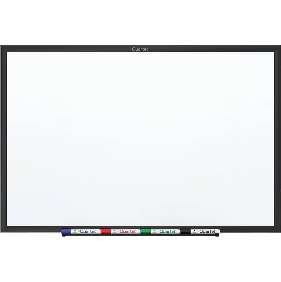 Quartet® Classic Magnetic Dry-Erase Whiteboard, 24" x 18", Aluminum Frame With Black Finish