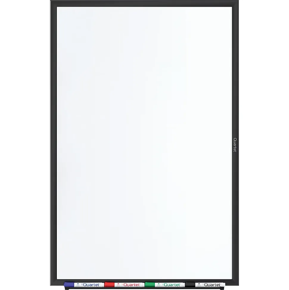 Quartet® Classic Magnetic Dry-Erase Whiteboard, 24" x 18", Aluminum Frame With Black Finish