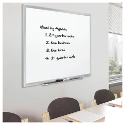 Quartet® Classic Porcelain Magnetic Dry-Erase Whiteboard, 60" x 36", Aluminum Frame With Silver Finish