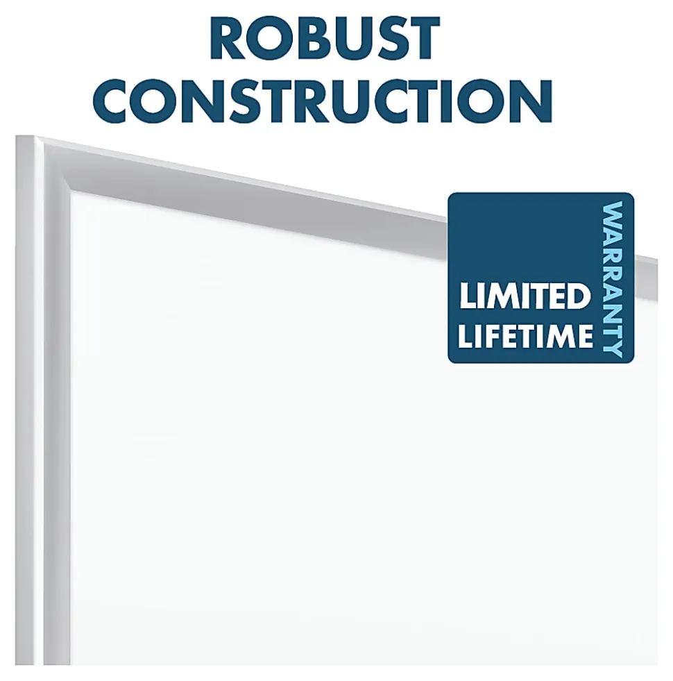 Quartet® Classic Porcelain Magnetic Dry-Erase Whiteboard, 60" x 36", Aluminum Frame With Silver Finish