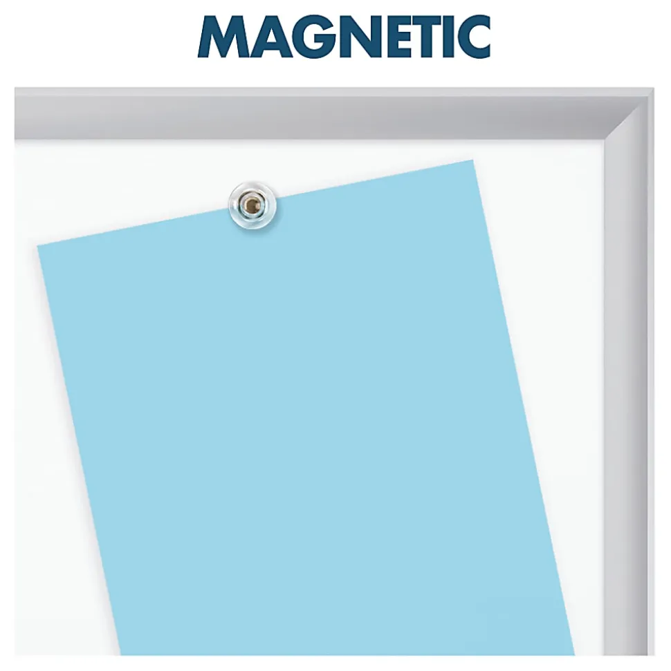 Quartet® Classic Porcelain Magnetic Dry-Erase Whiteboard, 60" x 36", Aluminum Frame With Silver Finish