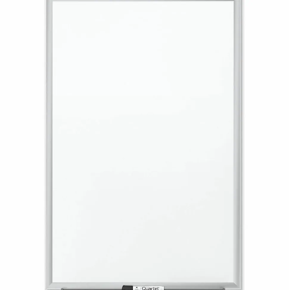 Quartet® Classic Porcelain Magnetic Dry-Erase Whiteboard, 60" x 36", Aluminum Frame With Silver Finish