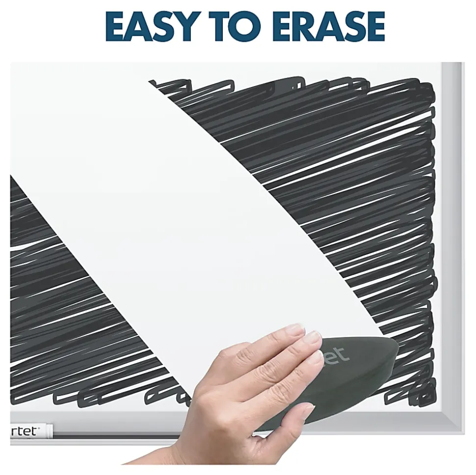 Quartet® Classic Porcelain Magnetic Dry-Erase Whiteboard, 60" x 36", Aluminum Frame With Silver Finish
