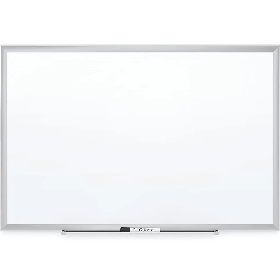Quartet® Classic Porcelain Magnetic Dry-Erase Whiteboard, 60" x 36", Aluminum Frame With Silver Finish