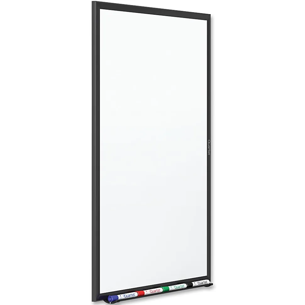 Quartet® Classic TAA Compliant Magnetic Dry-Erase Whiteboard, 48" x 96", Aluminum Frame With Black Finish
