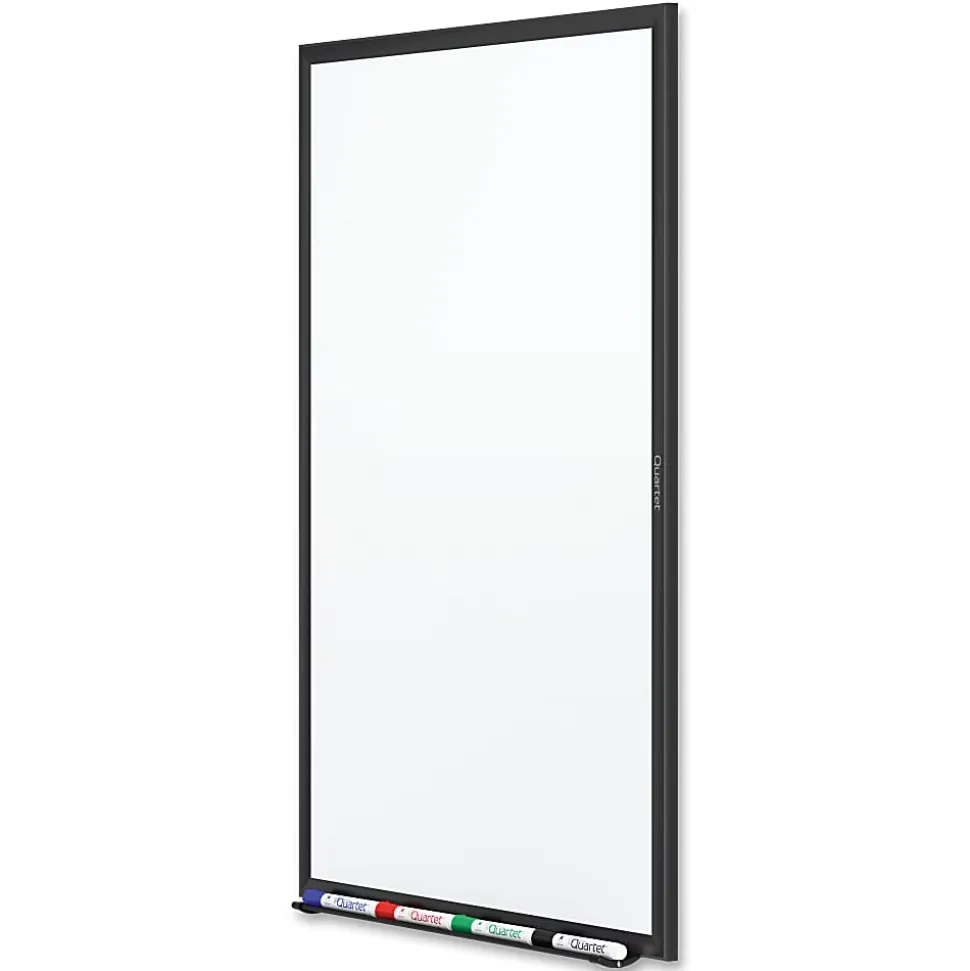 Quartet® Classic TAA Compliant Magnetic Dry-Erase Whiteboard, 48" x 96", Aluminum Frame With Black Finish