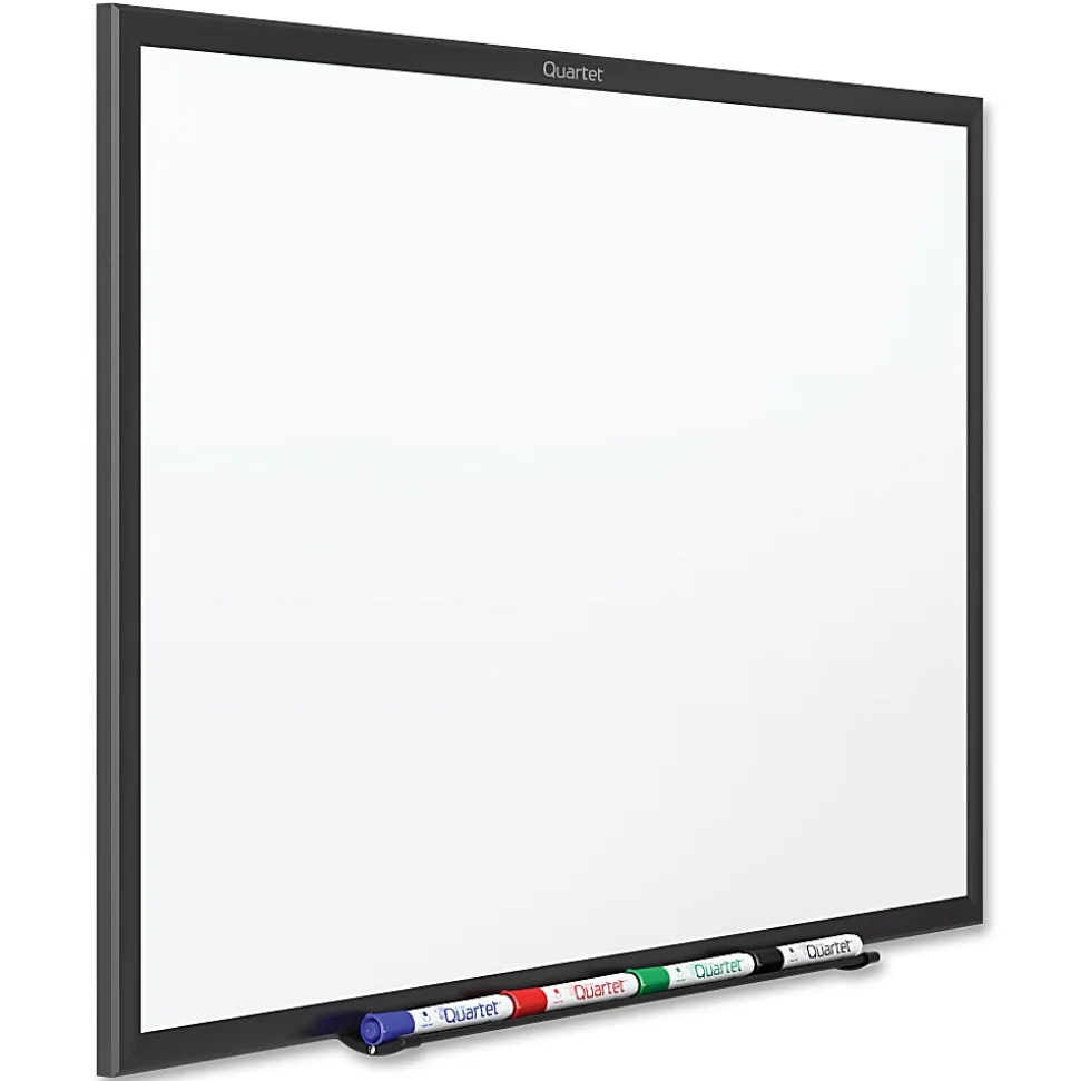 Quartet® Classic TAA Compliant Magnetic Dry-Erase Whiteboard, 48" x 96", Aluminum Frame With Black Finish
