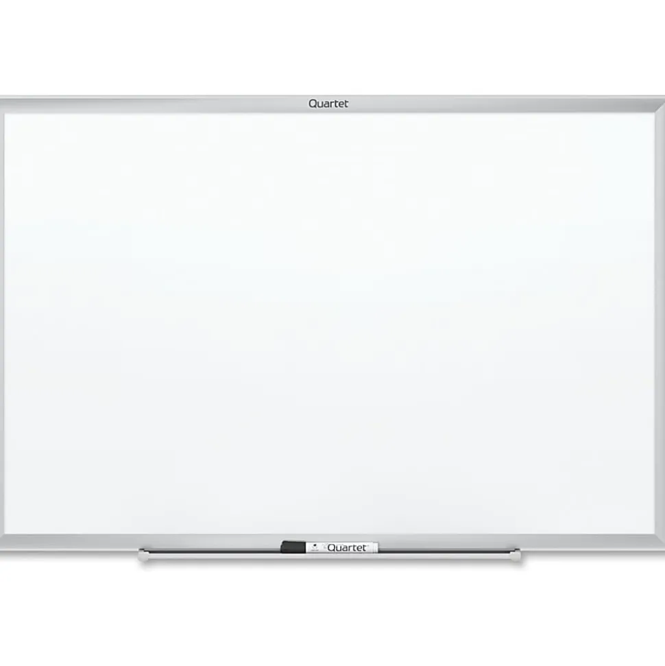 Quartet® Classic Total Erase® Non-Magnetic Melamine Dry-Erase Whiteboard, 36" x 24", Aluminum Frame With Silver Finish