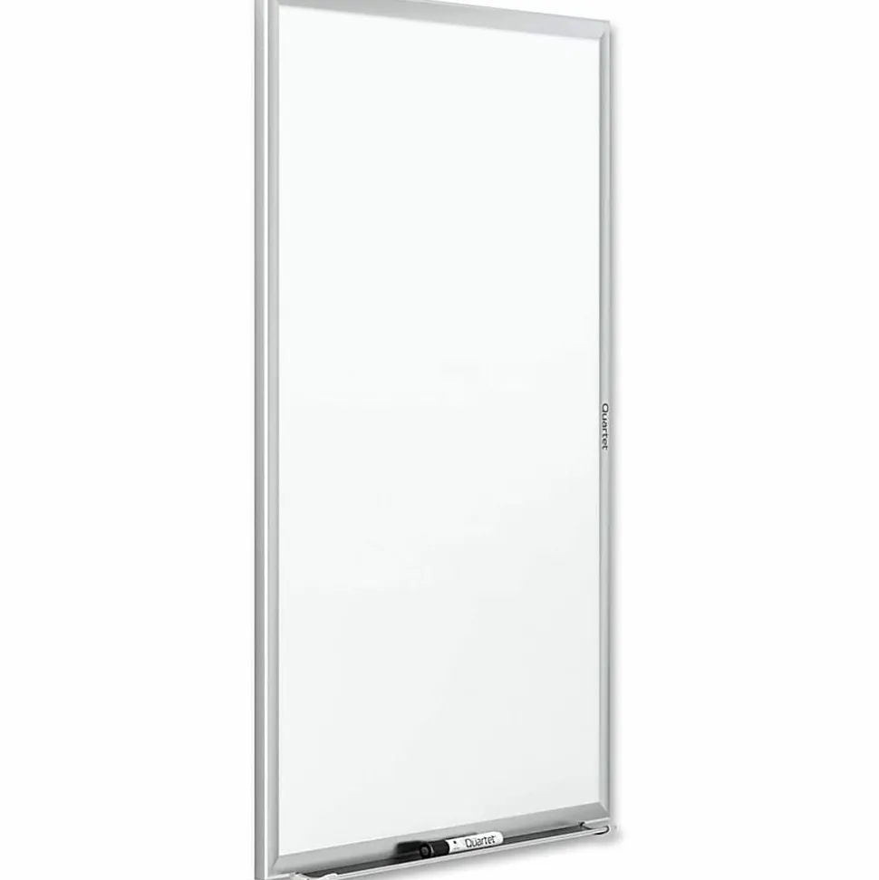 Quartet® Classic Total Erase® Non-Magnetic Melamine Dry-Erase Whiteboard, 36" x 24", Aluminum Frame With Silver Finish