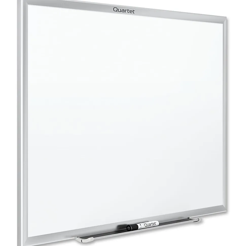 Quartet® Classic Total Erase® Non-Magnetic Melamine Dry-Erase Whiteboard, 36" x 24", Aluminum Frame With Silver Finish