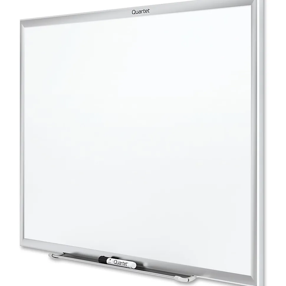 Quartet® Classic Total Erase® Non-Magnetic Melamine Dry-Erase Whiteboard, 36" x 24", Aluminum Frame With Silver Finish