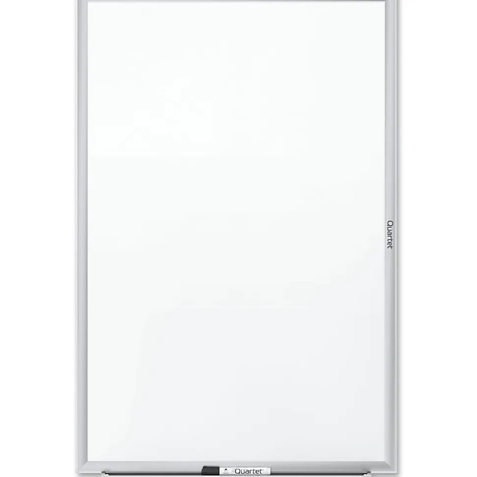 Quartet® Classic Total Erase® Non-Magnetic Melamine Dry-Erase Whiteboard, 36" x 24", Aluminum Frame With Silver Finish