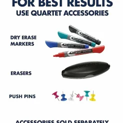 Quartet® Combination Non-Magnetic Melamine Dry-Erase/Cork Bulletin Board, 24