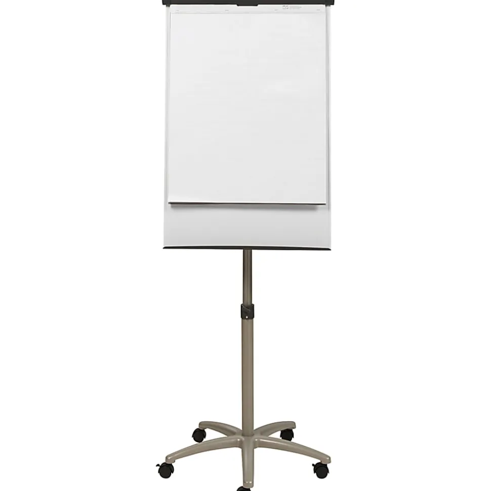 Quartet® Compass Mobile Magnetic Dry-Erase Whiteboard/Flipchart Presentation Easel, 3' x 2', Metal Frame With Graphite Finish