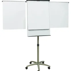 Quartet® Compass Mobile Magnetic Dry-Erase Whiteboard/Flipchart Presentation Easel, 3' x 2', Metal Frame With Graphite Finish
