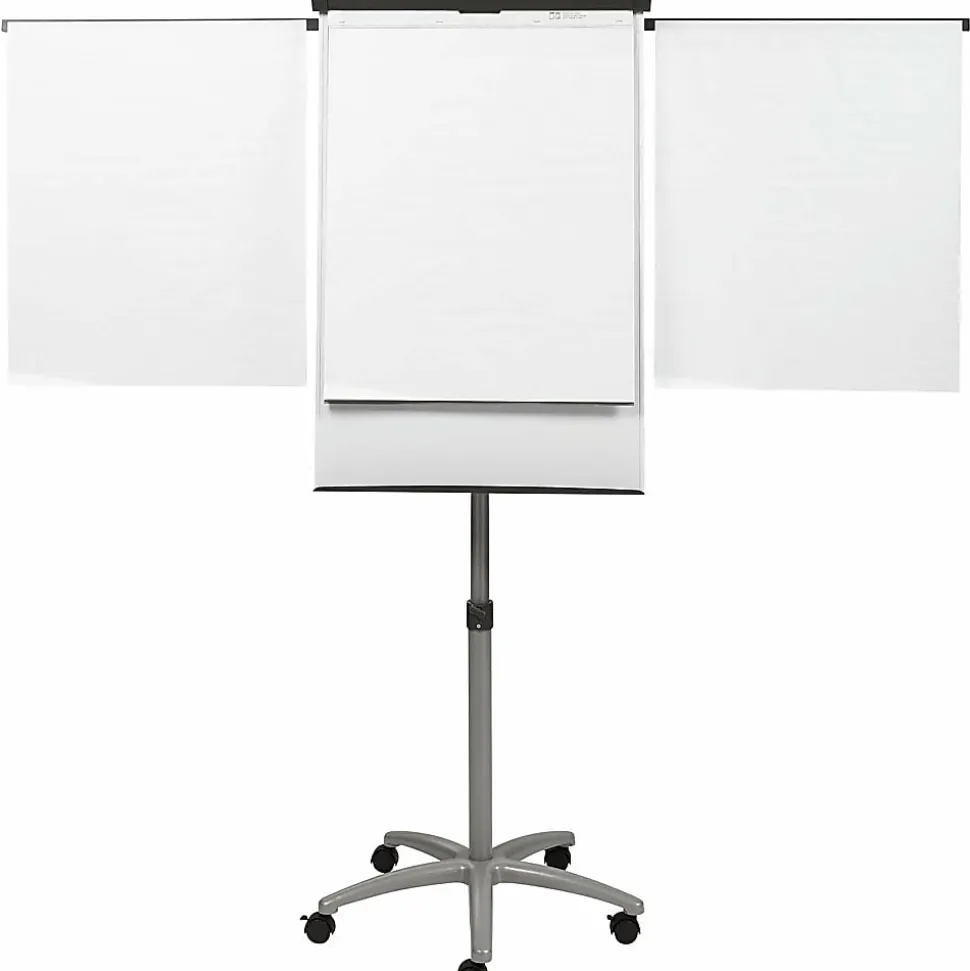 Quartet® Compass Mobile Magnetic Dry-Erase Whiteboard/Flipchart Presentation Easel, 3' x 2', Metal Frame With Graphite Finish