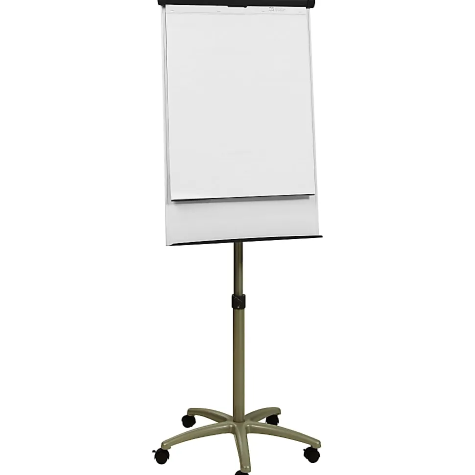 Quartet® Compass Mobile Magnetic Dry-Erase Whiteboard/Flipchart Presentation Easel, 3' x 2', Metal Frame With Graphite Finish
