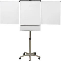 Quartet® Compass Mobile Magnetic Dry-Erase Whiteboard/Flipchart Presentation Easel, 3' x 2', Metal Frame With Graphite Finish