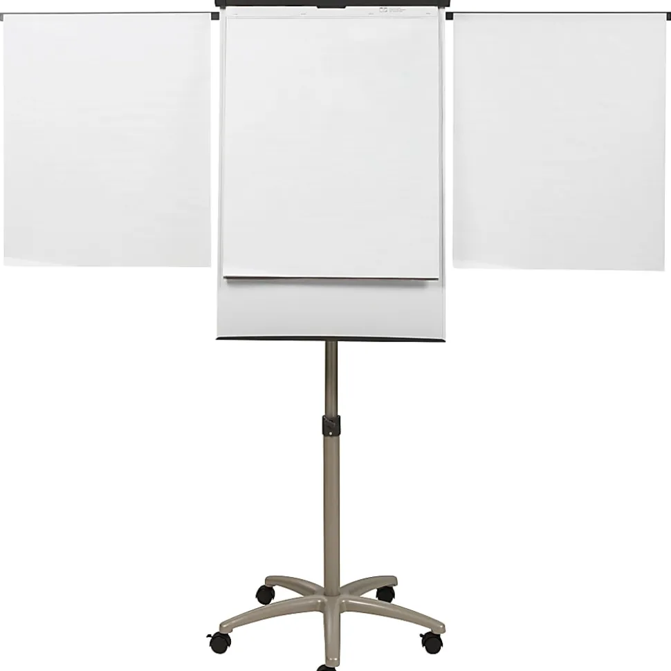 Quartet® Compass Mobile Magnetic Dry-Erase Whiteboard/Flipchart Presentation Easel, 3' x 2', Metal Frame With Graphite Finish