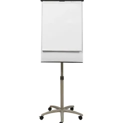 Quartet® Compass Mobile Magnetic Dry-Erase Whiteboard/Flipchart Presentation Easel, 3' x 2', Metal Frame With Graphite Finish