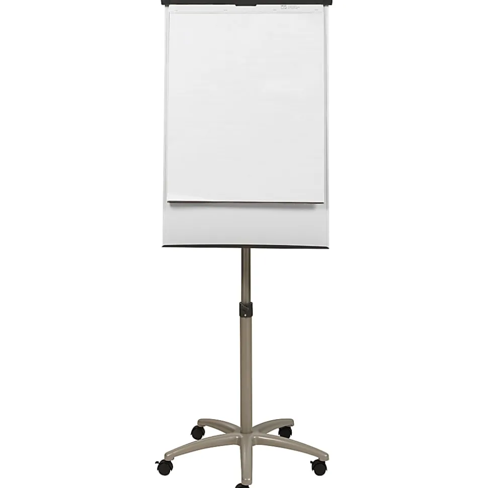 Quartet® Compass Mobile Magnetic Dry-Erase Whiteboard/Flipchart Presentation Easel, 3' x 2', Metal Frame With Graphite Finish