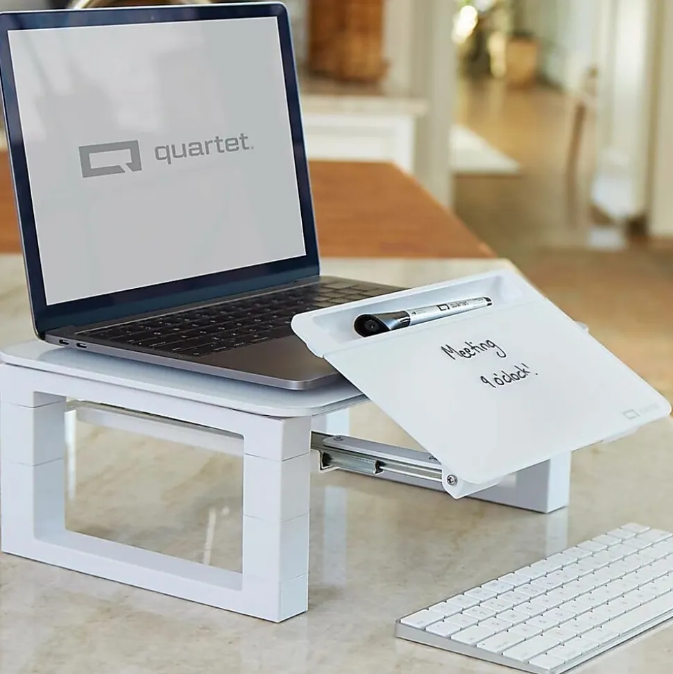 Quartet® Dry-Erase Board Desktop Monitor Riser, 4-3/8”H x 12-3/4”W x 16-3/8”D, White