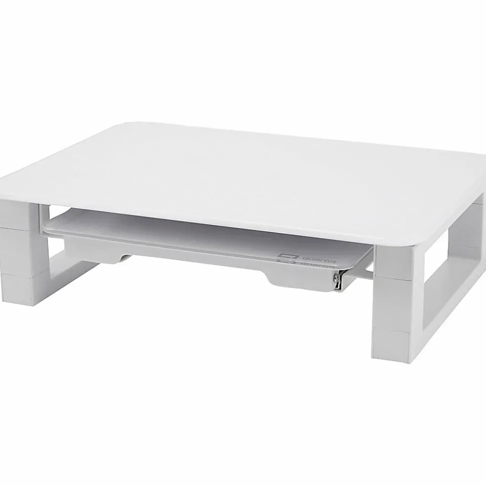 Quartet® Dry-Erase Board Desktop Monitor Riser, 4-3/8”H x 12-3/4”W x 16-3/8”D, White