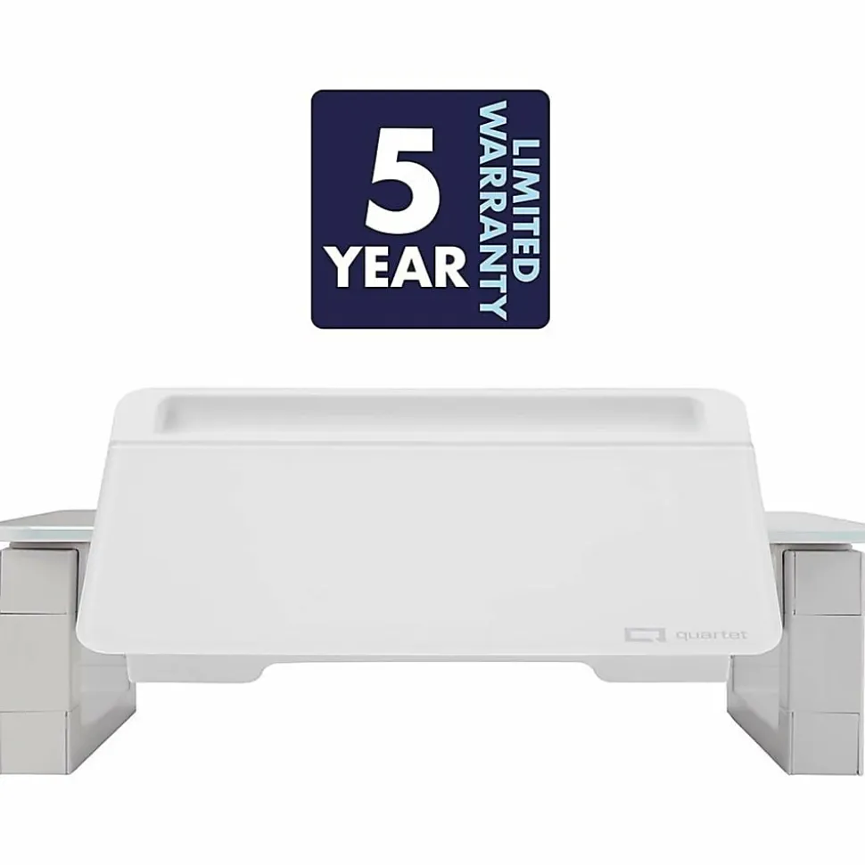 Quartet® Dry-Erase Board Desktop Monitor Riser, 4-3/8”H x 12-3/4”W x 16-3/8”D, White