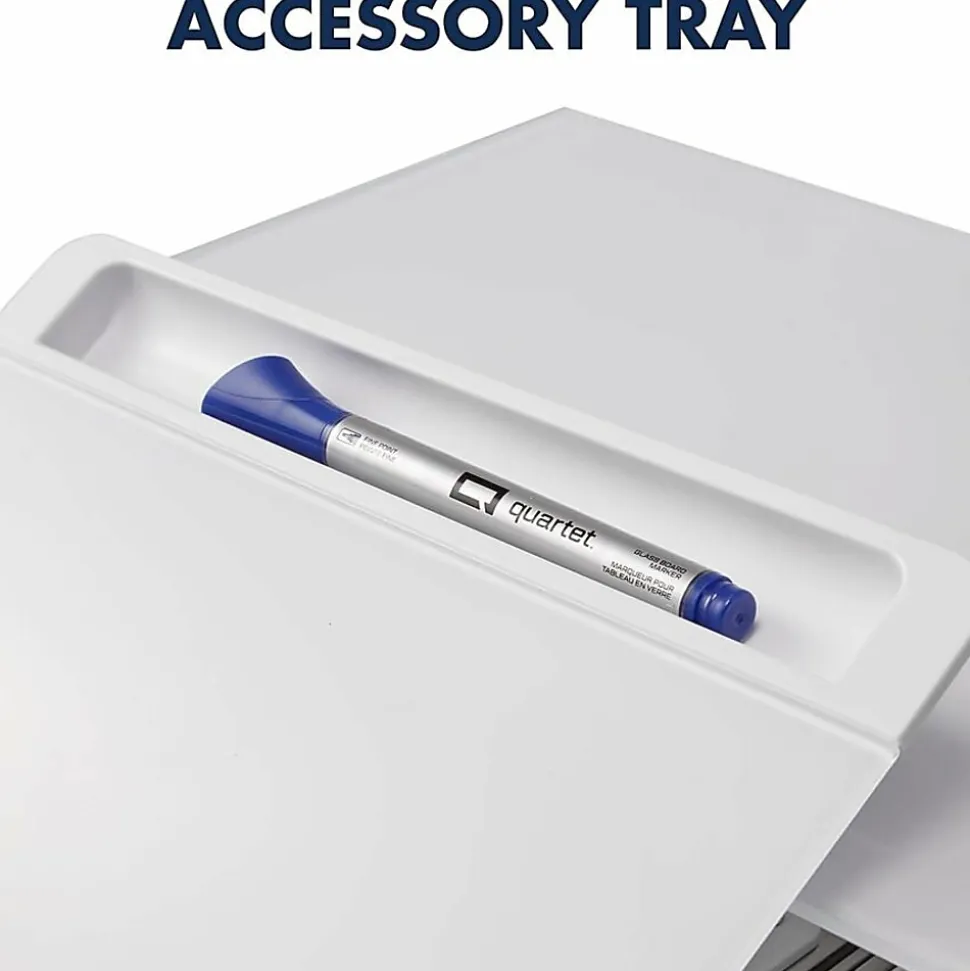 Quartet® Dry-Erase Board Desktop Monitor Riser, 4-3/8”H x 12-3/4”W x 16-3/8”D, White