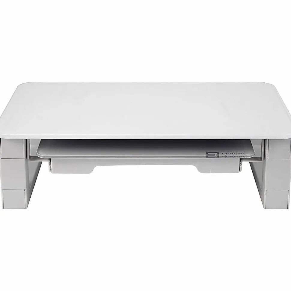 Quartet® Dry-Erase Board Desktop Monitor Riser, 4-3/8”H x 12-3/4”W x 16-3/8”D, White