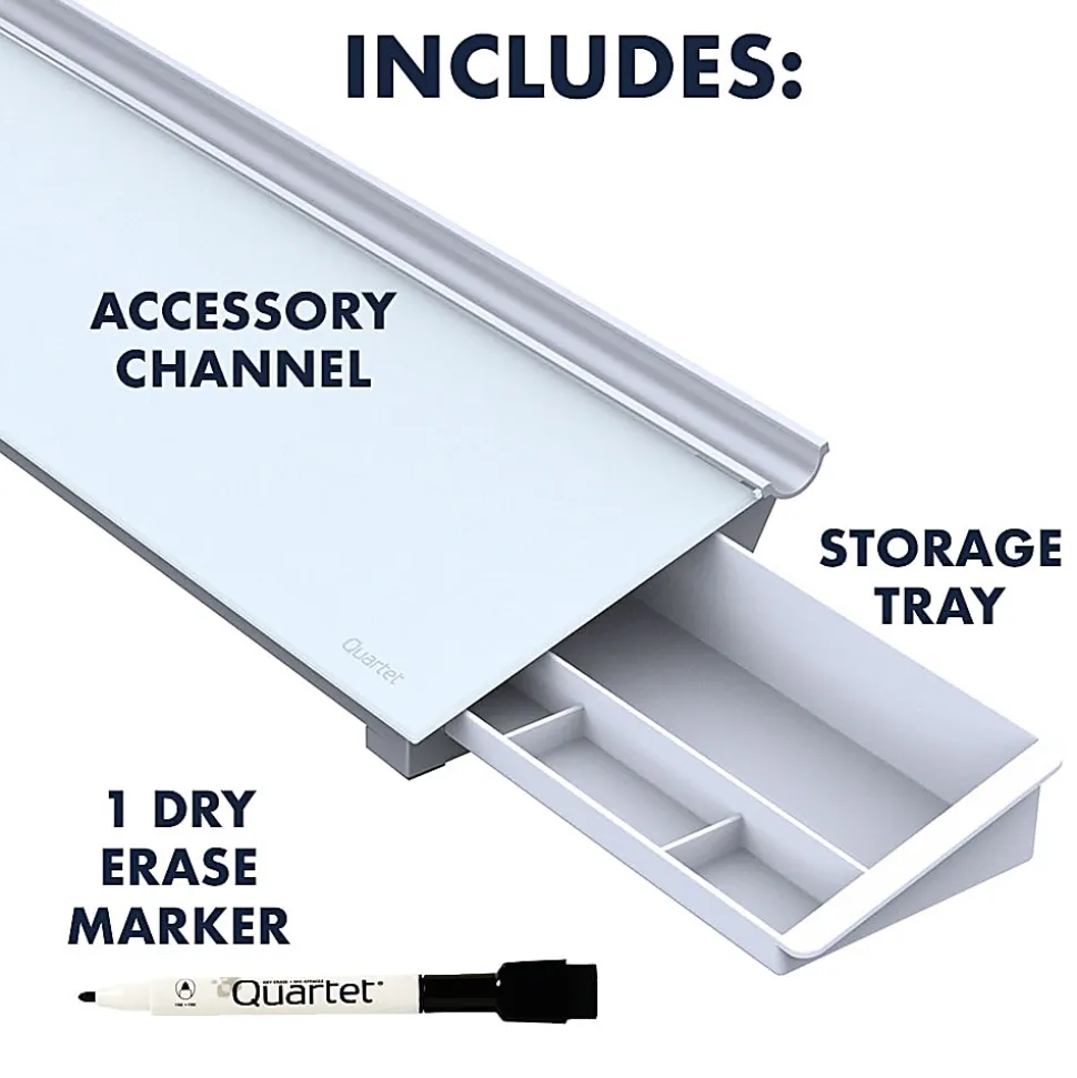 Quartet® Dry-Erase Desktop Computer Pad, 18" x 6", White
