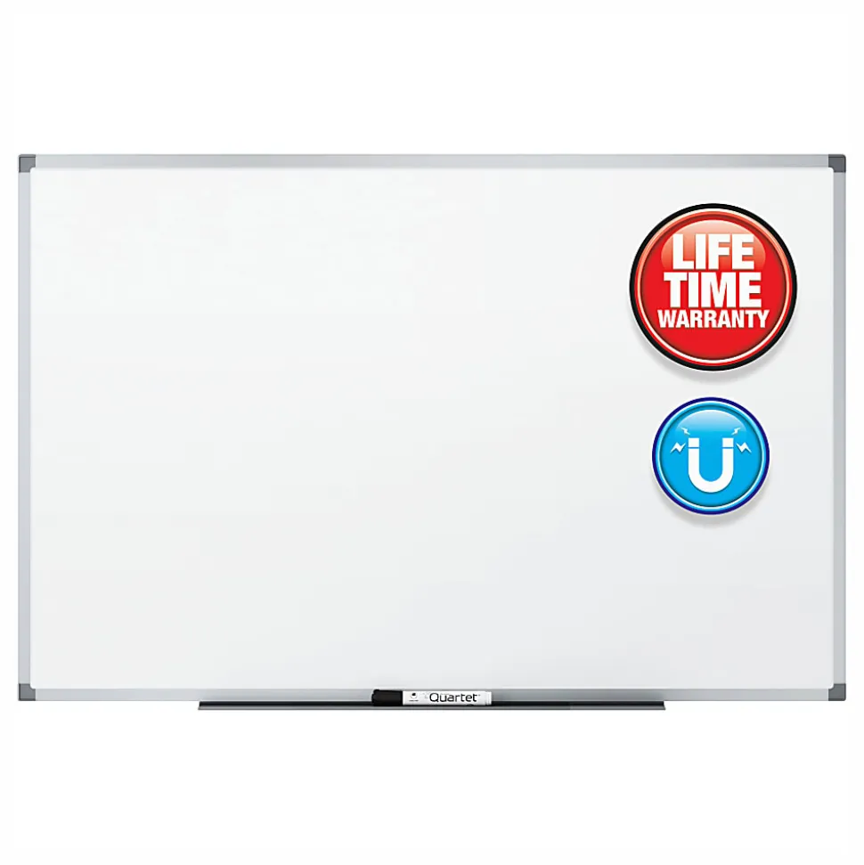 Quartet® DuraMax® Magnetic Dry-Erase Whiteboard, 48" x 36", Aluminum Frame With Silver Finish